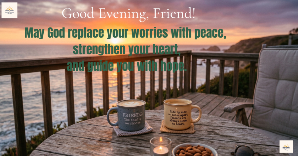 Good evening prayer message for a friend with encouragement