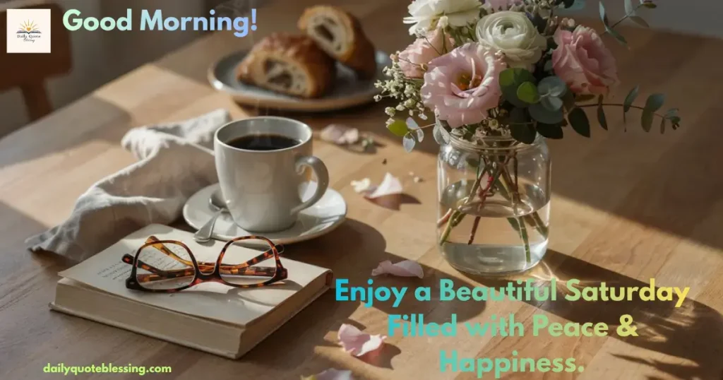 Good morning weekend Saturday blessings with coffee