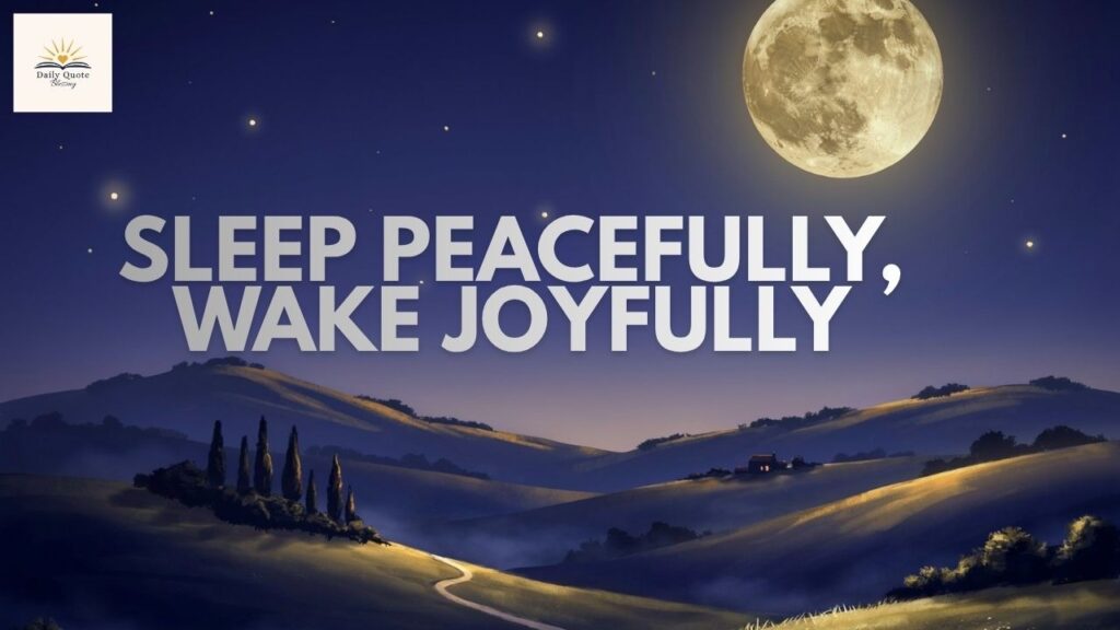Peaceful good night blessings with a calm moonlit sky for restful sleep