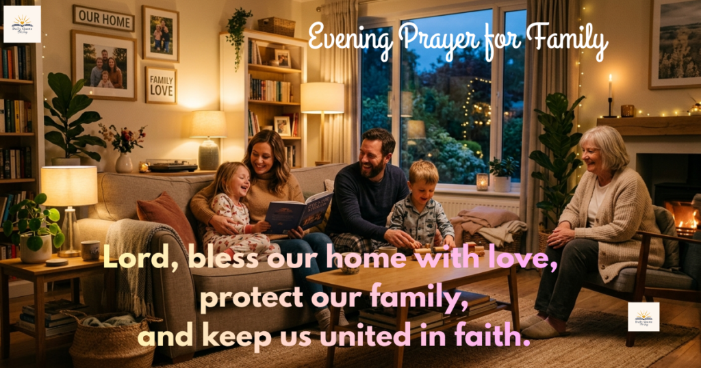 Heartfelt good evening prayer message for family
