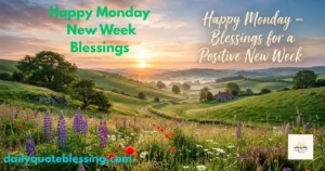 Happy Monday images with blessings and sunrise for a positive new week