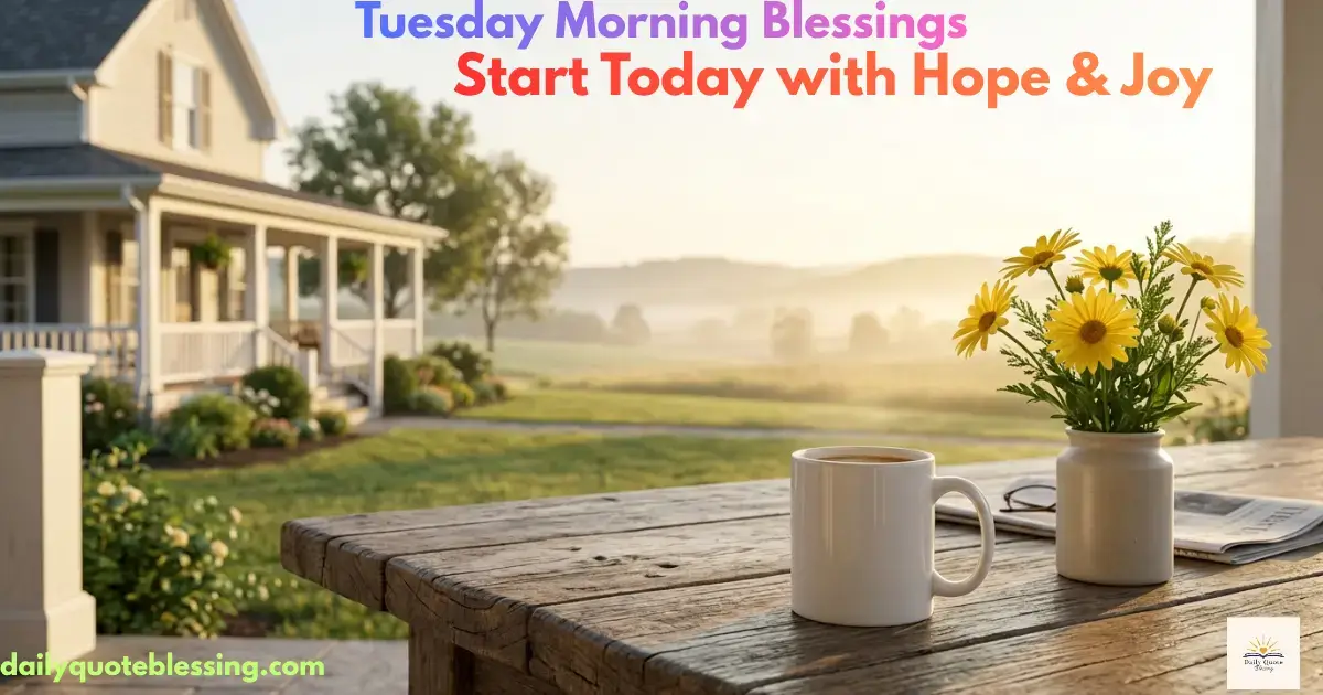 Tuesday morning blessings with sunrise and blooming flowers